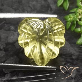 Quartz Jaune moyen naturelle Taille Fleur, 9.79 ct, Transparent