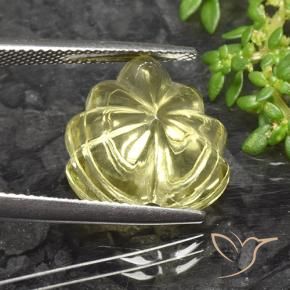 Quartz Jaune moyen naturelle Taille Fleur, 9.79 ct, Transparent