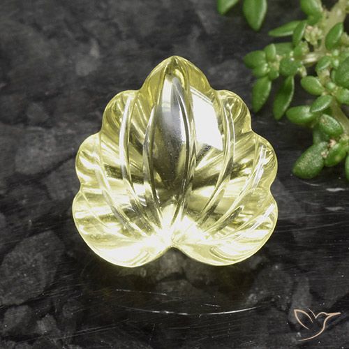 8.67ct Naturel Jaune lagon Quartz, Taille Fleur, Transparent