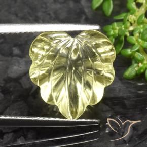 Quartz Jaune lagon naturelle Taille Fleur, 8.67 ct, Transparent