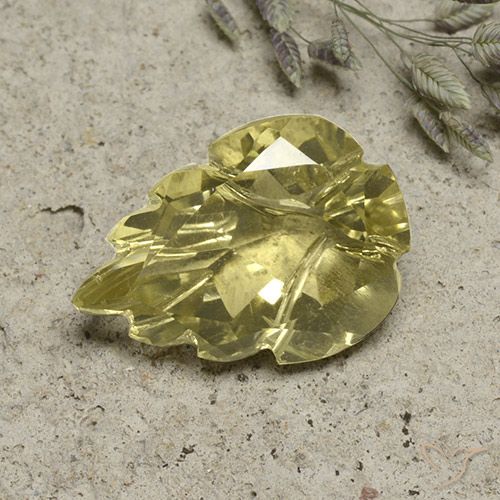 10.32ct Naturel Jaune lagon Quartz, Taille Fleur, Transparent