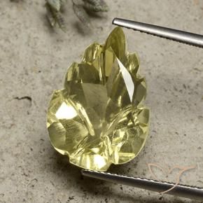 Quartz Jaune lagon naturelle Taille Fleur, 10.32 ct, Transparent