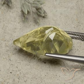 Quartz Jaune lagon naturelle Taille Fleur, 10.32 ct, Transparent