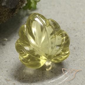 Quartz Jaune moyen-léger naturelle Taille Fleur, 9.86 ct, Transparent