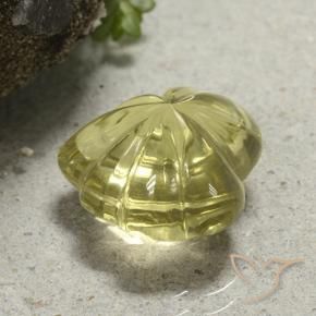 Quartz Jaune moyen-léger naturelle Taille Fleur, 9.86 ct, Transparent