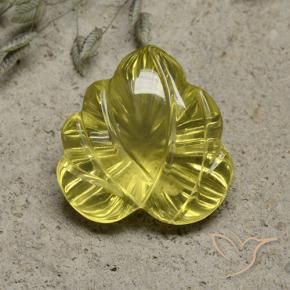 Quartz Jaune moyen naturelle Taille Fleur, 9.77 ct, Transparent
