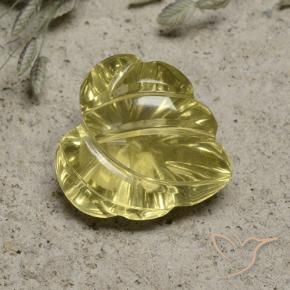 Quartz Jaune pâle naturelle Taille Fleur, 7.48 ct, Transparent