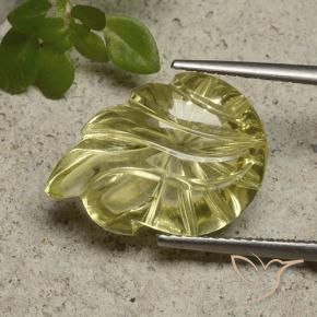 Quartz Jaune lagon naturelle Taille Fleur, 9.00 ct, Transparent