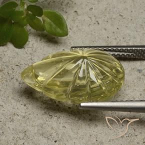 Quartz Jaune lagon naturelle Taille Fleur, 9.00 ct, Transparent