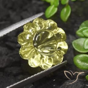 Quartz Jaune moyen naturelle Taille Fleur, 7.20 ct, Transparent