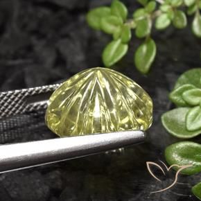 Quartz Jaune moyen naturelle Taille Fleur, 7.20 ct, Transparent