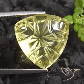 Quartz Jaune clair naturelle Trillion, 9.06 ct, Transparent