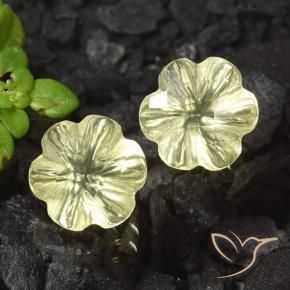 Shop natural 5.15ct Jaune citron Quartz gems, Taille Fleur, from Brésil at GemSelect. In stock, global shipping!
