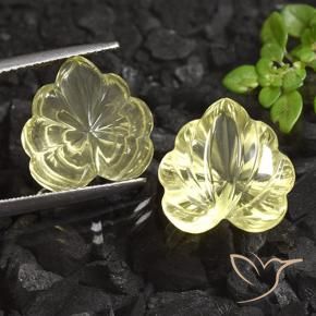 Shop natural 14.91ct Jaune clair Quartz gems, Taille Fleur, from Brésil at GemSelect. In stock, global shipping!