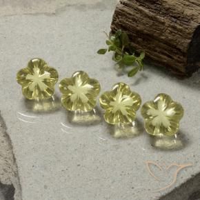 Shop natural 20.16ct Jaune clair Quartz gems, Taille Fleur, from Brésil at GemSelect. In stock, global shipping!
