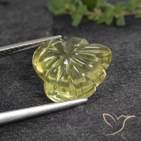 Quartz Jaune moyen naturelle Taille Fleur, 6.61 ct, Transparent
