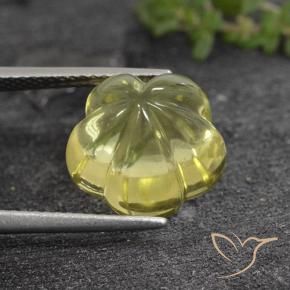 Quartz Jaune moyen naturelle Taille Fleur, 8.05 ct, Transparent