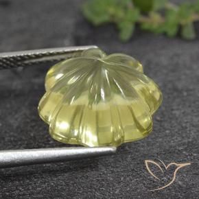 Quartz Jaune ananas léger naturelle Taille Fleur, 9.33 ct, Transparent
