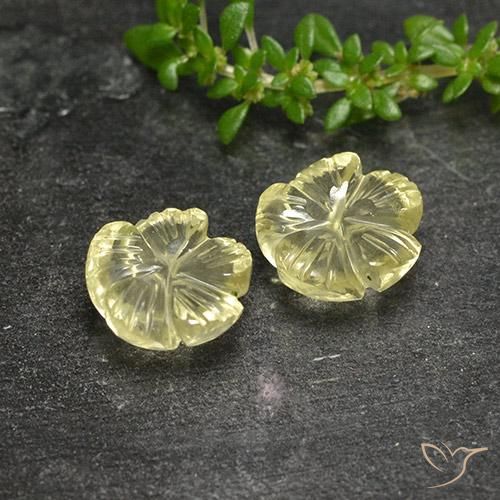 Shop natural 4.28ct Jaune pâle Quartz gems, Taille Fleur, from Brésil at GemSelect. In stock, global shipping!