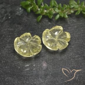 Shop natural 3.87ct Jaune pâle Quartz gems, Taille Fleur, from Brésil at GemSelect. In stock, global shipping!