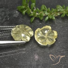 Shop natural 3.87ct Jaune pâle Quartz gems, Taille Fleur, from Brésil at GemSelect. In stock, global shipping!