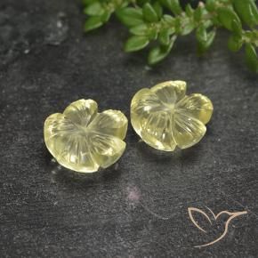 Shop natural 3.99ct Jaune pâle Quartz gems, Taille Fleur, from Brésil at GemSelect. In stock, global shipping!