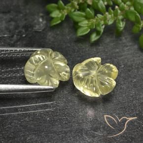 Shop natural 3.99ct Jaune pâle Quartz gems, Taille Fleur, from Brésil at GemSelect. In stock, global shipping!