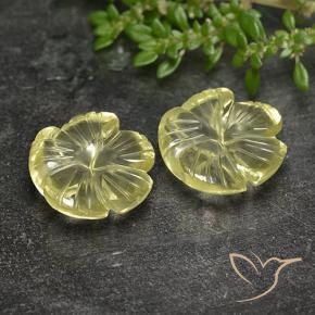 Shop natural 11.79ct Jaune crème pâle Quartz gems, Taille Fleur, from Brésil at GemSelect. In stock, global shipping!