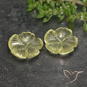Shop natural 6.24ct Jaune citron Quartz gems, Taille Fleur, from Brésil at GemSelect. In stock, global shipping!