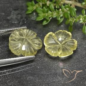 Shop natural 6.24ct Jaune citron Quartz gems, Taille Fleur, from Brésil at GemSelect. In stock, global shipping!