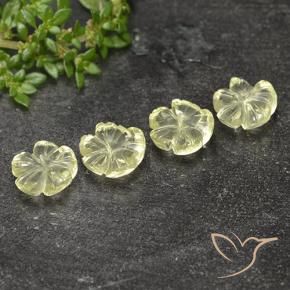 Shop natural 5.77ct Jaune verdâtre clair Quartz gems, Taille Fleur, from Brésil at GemSelect. In stock, global shipping!