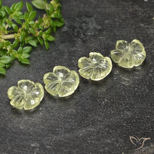Shop natural 6.88ct Jaune clair Quartz gems, Taille Fleur, from Brésil at GemSelect. In stock, global shipping!
