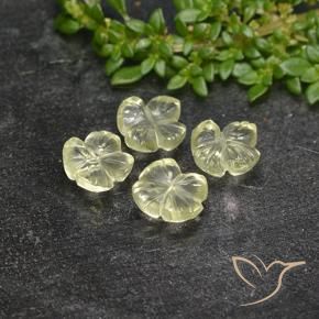 Shop natural 3.60ct Jaune clair Quartz gems, Taille Fleur, from Brésil at GemSelect. In stock, global shipping!