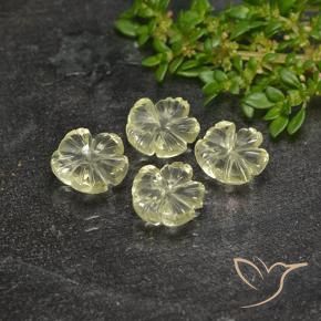 Shop natural 5.18ct Jaune clair Quartz gems, Taille Fleur, from Brésil at GemSelect. In stock, global shipping!