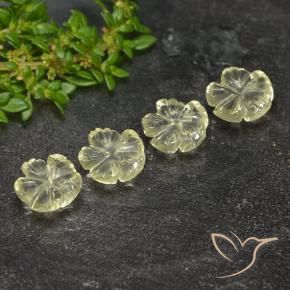 Shop natural 5.18ct Jaune clair Quartz gems, Taille Fleur, from Brésil at GemSelect. In stock, global shipping!
