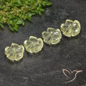Shop natural 7.80ct Jaune clair Quartz gems, Taille Fleur, from Brésil at GemSelect. In stock, global shipping!