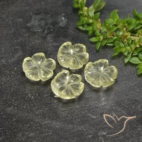 Shop natural 6.39ct Jaune verdâtre clair Quartz gems, Taille Fleur, from Brésil at GemSelect. In stock, global shipping!