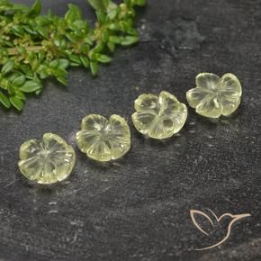Shop natural 6.39ct Jaune verdâtre clair Quartz gems, Taille Fleur, from Brésil at GemSelect. In stock, global shipping!