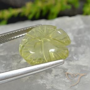 Quartz Jaune citron naturelle Taille Fleur, 7.37 ct, Transparent