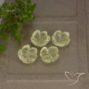 Shop natural 4.99ct Jaune clair Quartz gems, Taille Fleur, from Brésil at GemSelect. In stock, global shipping!