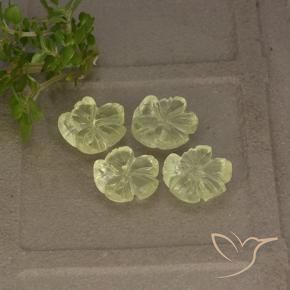 Shop natural 5.10ct Jaune clair Quartz gems, Taille Fleur, from Brésil at GemSelect. In stock, global shipping!