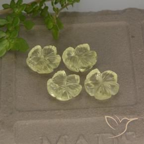 Shop natural 5.20ct Jaune clair Quartz gems, Taille Fleur, from Brésil at GemSelect. In stock, global shipping!