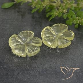 Shop natural 4.80ct Jaune clair Quartz gems, Taille Fleur, from Brésil at GemSelect. In stock, global shipping!