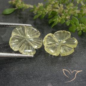 Shop natural 4.80ct Jaune clair Quartz gems, Taille Fleur, from Brésil at GemSelect. In stock, global shipping!