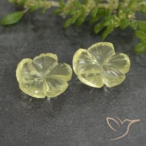 Shop natural 4.19ct Jaune clair Quartz gems, Taille Fleur, from Brésil at GemSelect. In stock, global shipping!