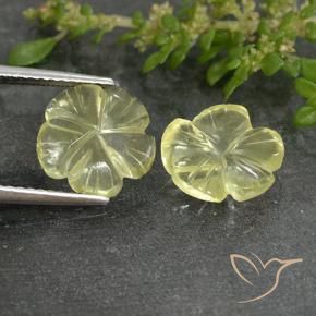 Shop natural 4.19ct Jaune clair Quartz gems, Taille Fleur, from Brésil at GemSelect. In stock, global shipping!