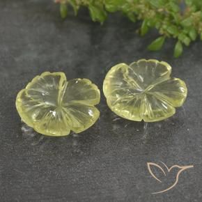 Shop natural 6.37ct Jaune clair Quartz gems, Taille Fleur, from Brésil at GemSelect. In stock, global shipping!