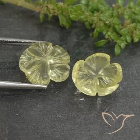 Shop natural 6.26ct Jaune clair Quartz gems, Taille Fleur, from Brésil at GemSelect. In stock, global shipping!