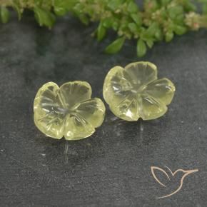 Shop natural 3.62ct Jaune clair Quartz gems, Taille Fleur, from Brésil at GemSelect. In stock, global shipping!