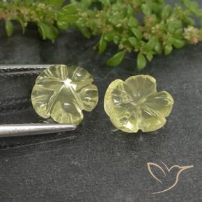 Shop natural 3.62ct Jaune clair Quartz gems, Taille Fleur, from Brésil at GemSelect. In stock, global shipping!